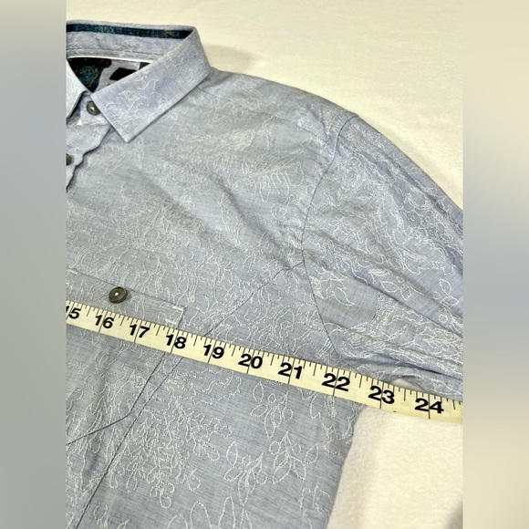 EIGHT‎ X PREMIUM Men’s Embroidered Button Down Paisley Blue Buckle Exclusive M - Picture 15 of 16